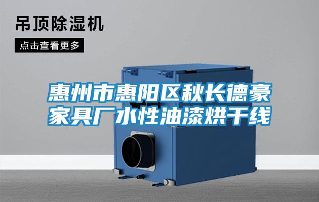 惠州市惠陽區秋長德豪家具廠水性油漆烘干線