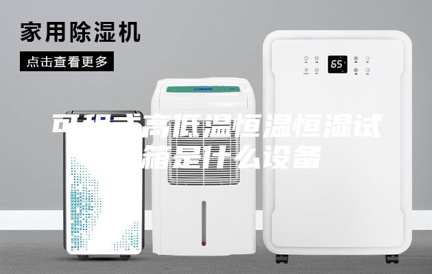可程式高低溫恒溫恒濕試驗箱是什么設備