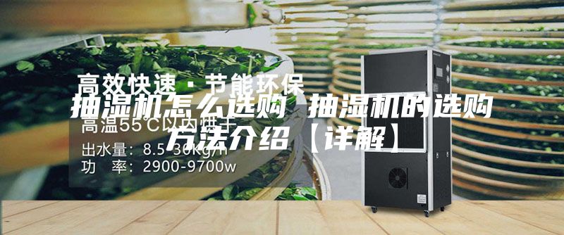 抽濕機怎么選購 抽濕機的選購方法介紹【詳解】