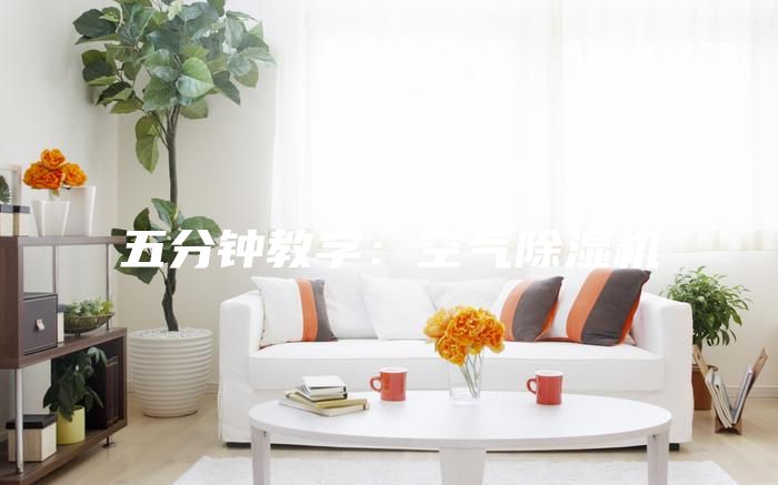 五分鐘教學：空氣除濕機