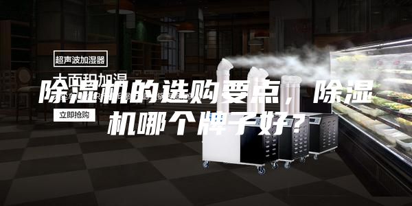 除濕機的選購要點，除濕機哪個牌子好？